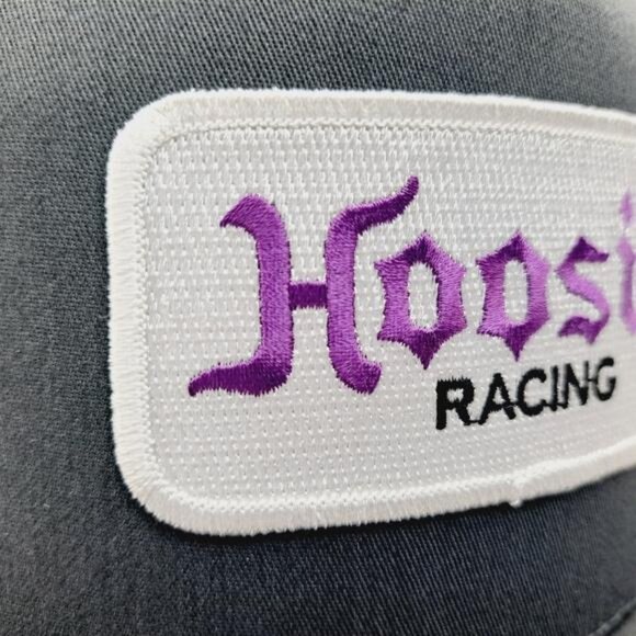 Retro 70s Hoosier embroidered patch Flat Bill Trucker Cap Vintage Style Racing - Picture 4 of 5
